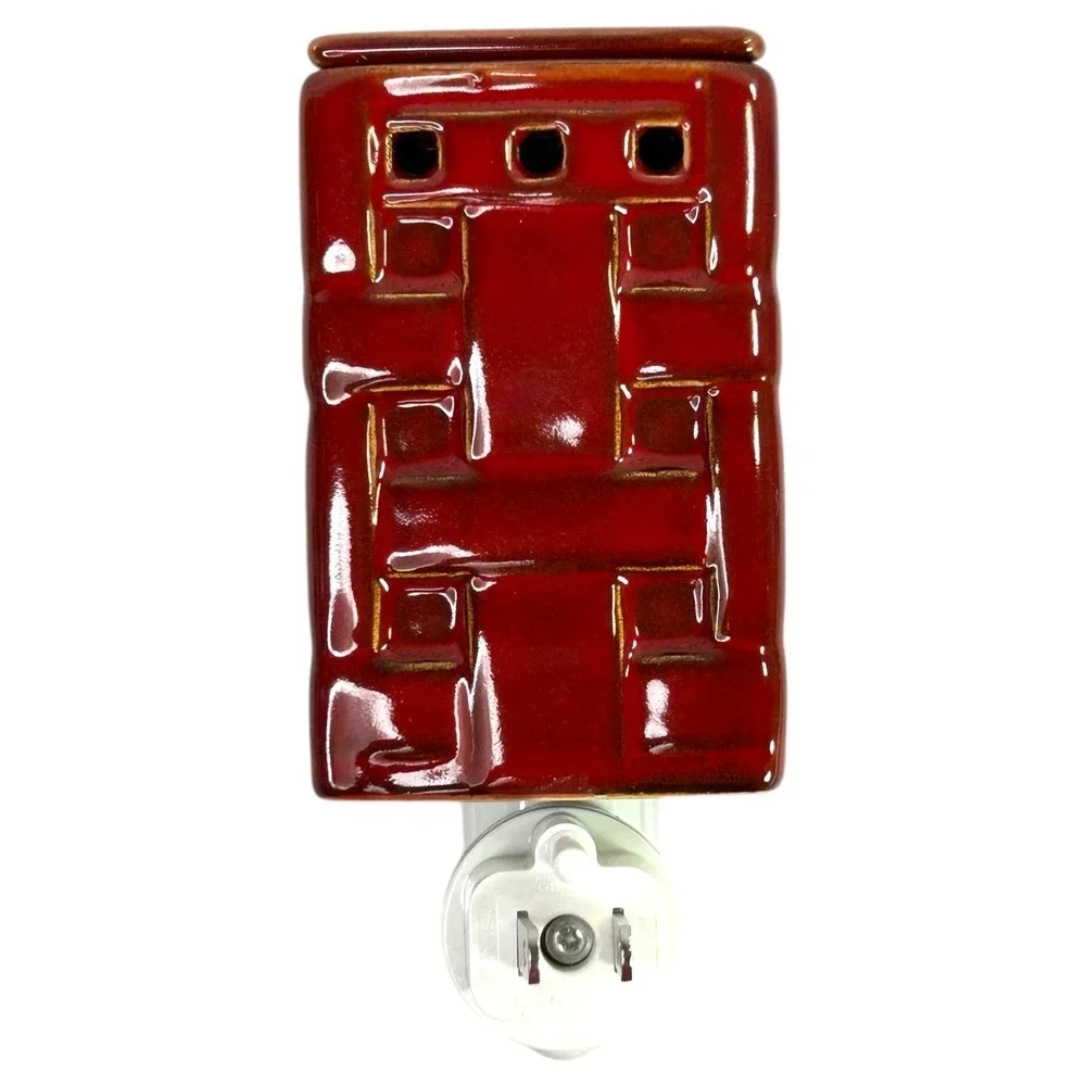 Hallmark Fragranced Wax Melt Outlet Warmer Wall Plug In Red Ceramic Box New